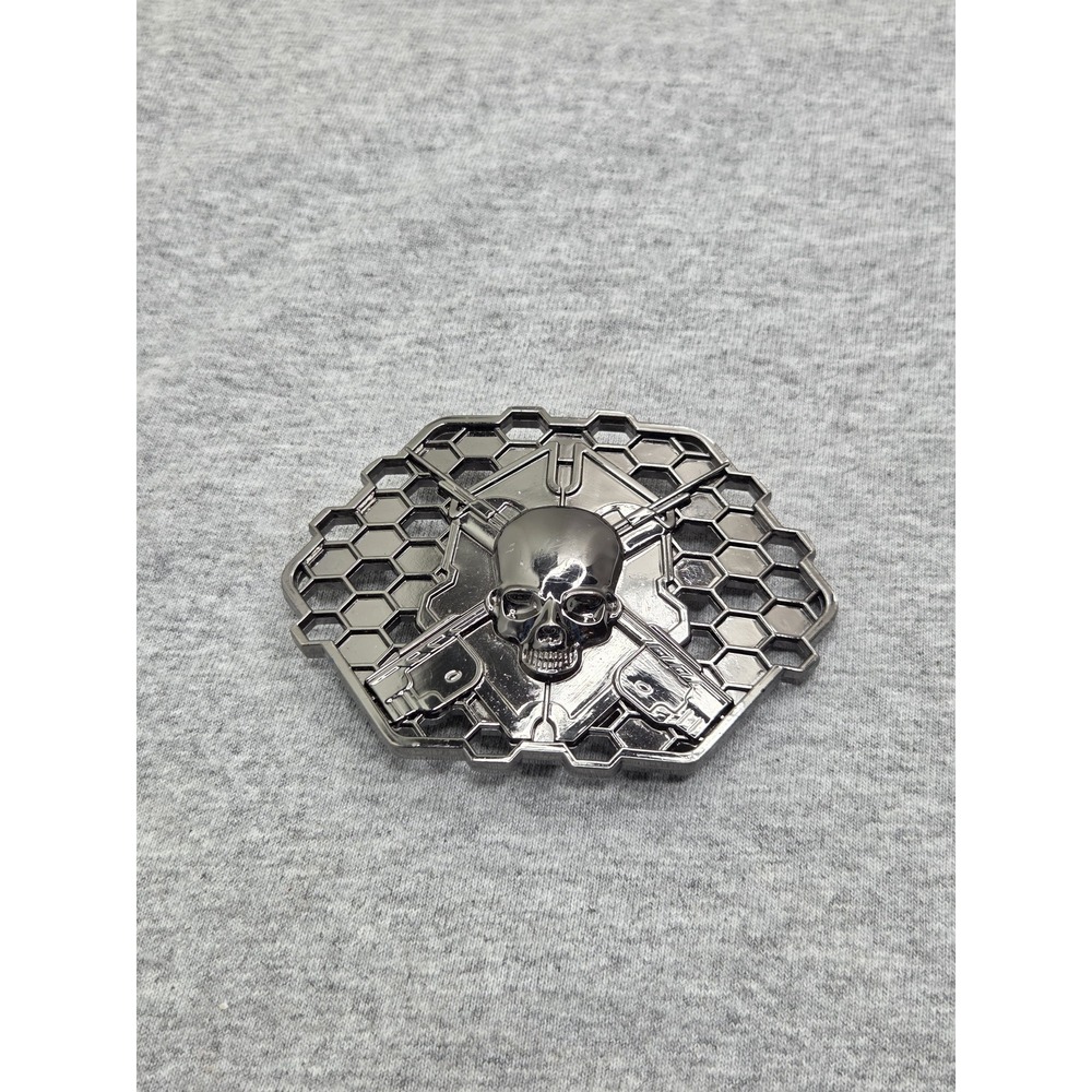 Rare Vintage Halo 3 Legendary 2009 Microsoft Oversized Metal Belt Buckle Gamer